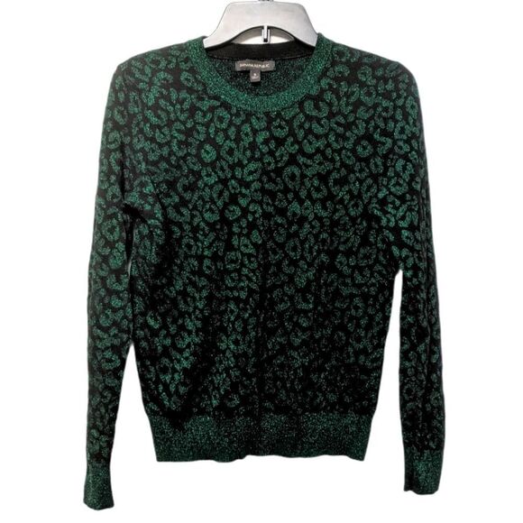 BANANA REPUBLIC Metallic Leopard Print Sweater S - Picture 1 of 6